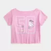 Enkel off-the-shoulder Snoopy grafisk t-shirt Enkel off-the-shoulder Snoopy grafisk t-shirt
