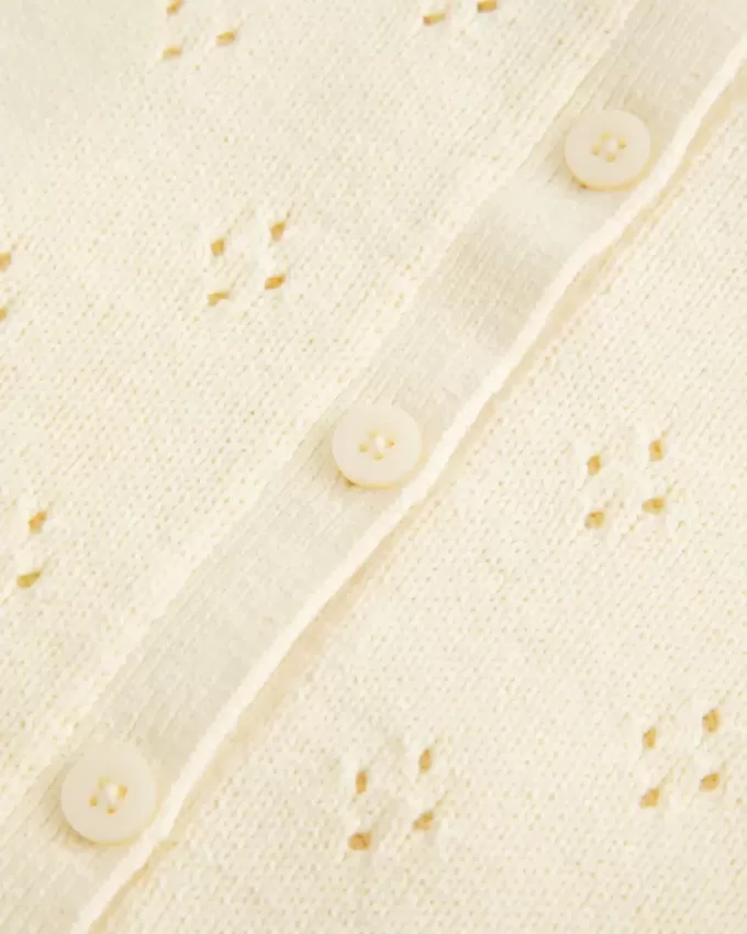 Eyelet Crew Cardigan Eyelet Crew Cardigan