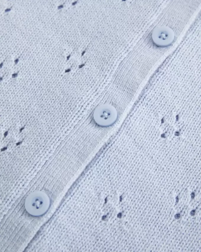 Eyelet Crew Cardigan Eyelet Crew Cardigan