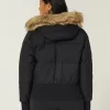 Faux Fur Trim Puffer Bomberjacka Faux Fur Trim Puffer Bomberjacka