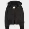 Faux Fur Trim Puffer Bomberjacka Faux Fur Trim Puffer Bomberjacka