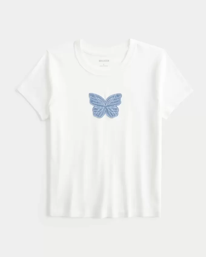 Fjärilsgrafisk babytröja Fjärilsgrafisk babytröja