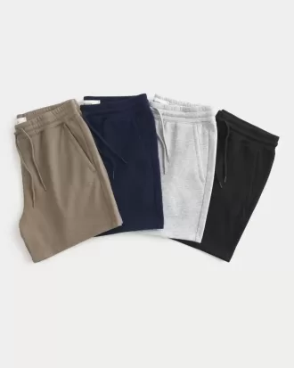 Fleeceshorts ovanför knäet 4-pack