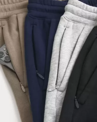 Fleeceshorts ovanför knäet 4-pack