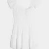 Flutter Sleeve Pinch Bust Mini Skort Klänning Flutter Sleeve Pinch Bust Mini Skort Klänning