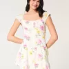 Flutter Sleeve Skort Klänning