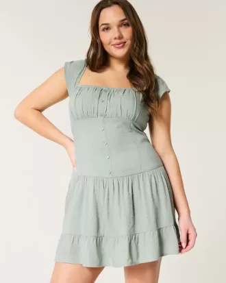 Flutter Sleeve Skort Klänning