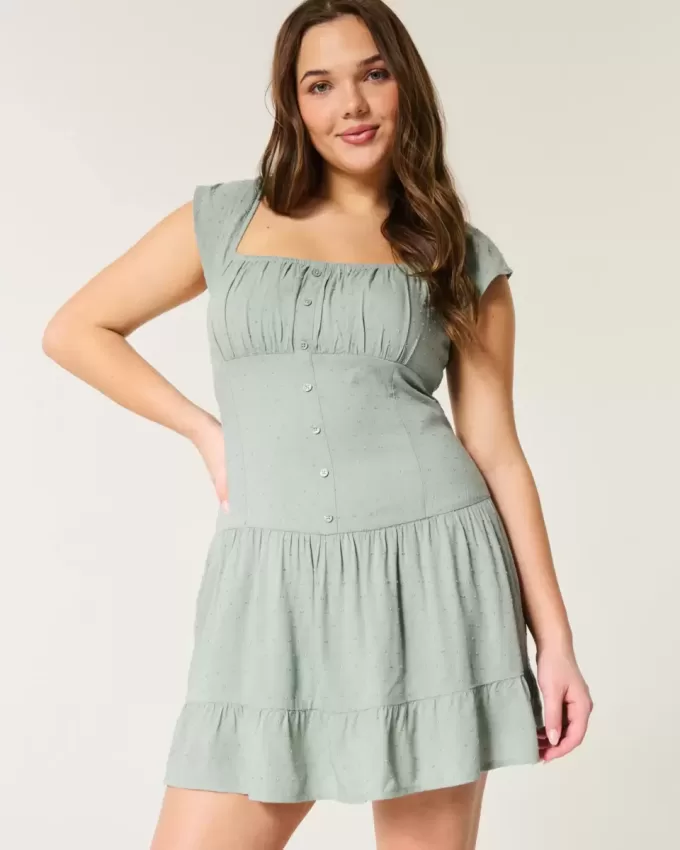 Flutter Sleeve Skort Klänning