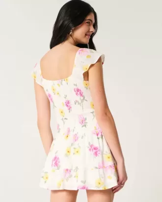 Flutter Sleeve Skort Klänning