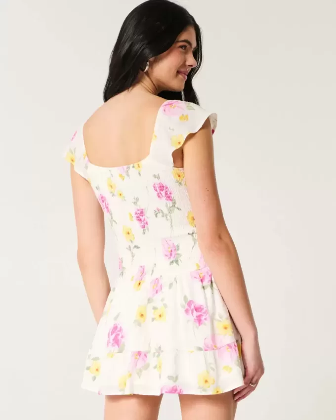Flutter Sleeve Skort Klänning