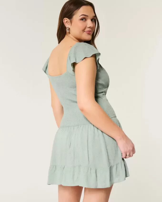 Flutter Sleeve Skort Klänning