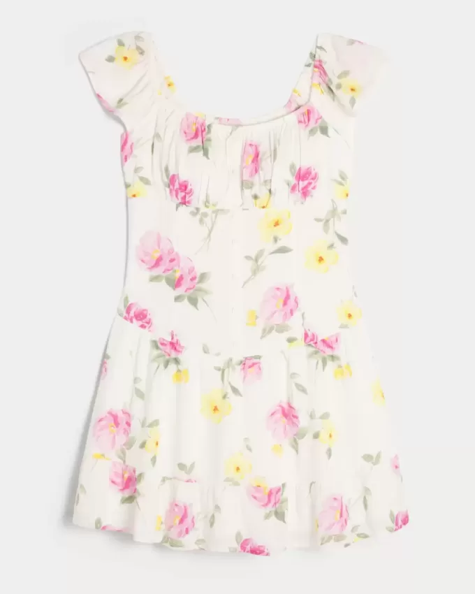 Flutter Sleeve Skort Klänning