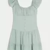 Flutter Sleeve Skort Klänning
