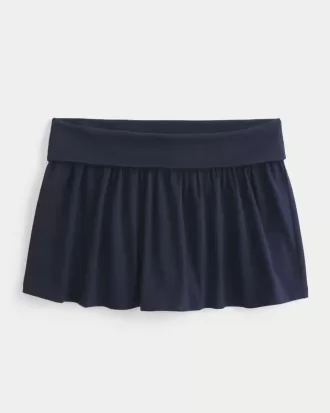 Foldover Stickat Mini Skort