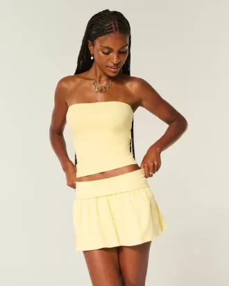 Foldover Stickat Mini Skort