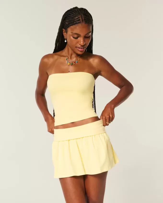 Foldover Stickat Mini Skort Foldover Stickat Mini Skort