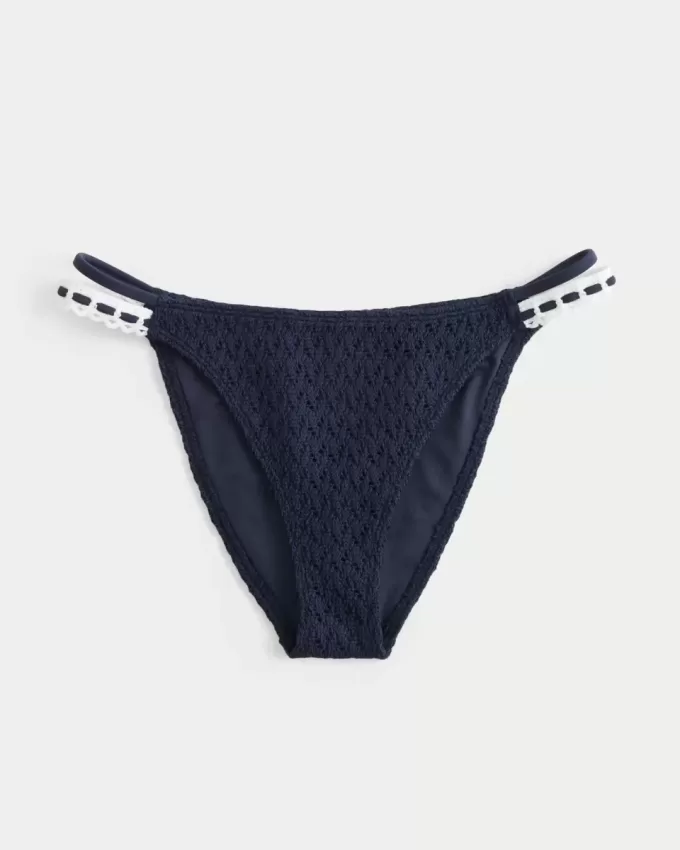 Fräck bikiniunderdel i virkad stil