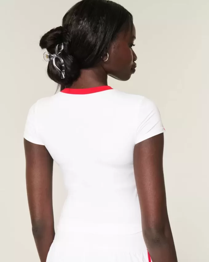 Gilly Hicks Active Graphic Baby Tee Gilly Hicks Active Graphic Baby Tee