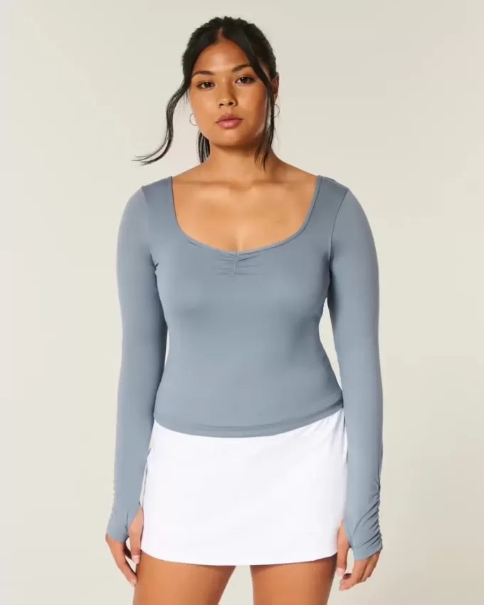 Gilly Hicks Active Recharge Cinch Sweetheart Top Gilly Hicks Active Recharge Cinch Sweetheart Top