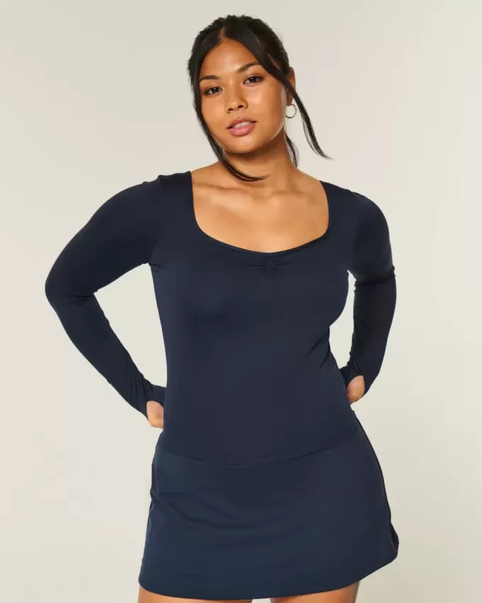 Gilly Hicks Active Recharge Cinch Sweetheart Top Gilly Hicks Active Recharge Cinch Sweetheart Top