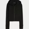 Gilly Hicks Active Recharge Hooded Crop Zip-Up Top Gilly Hicks Active Recharge Hooded Crop Zip-Up Top