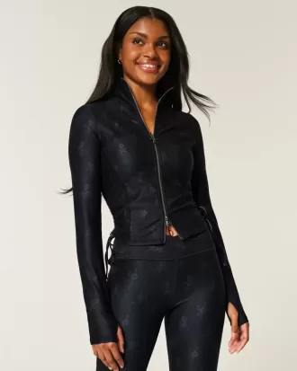 Gilly Hicks Active Recharge Side-Tie Zip-Up Jacka