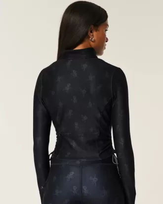 Gilly Hicks Active Recharge Side-Tie Zip-Up Jacka