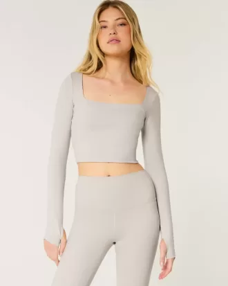 Gilly Hicks Active Recharge Square-Neck Topp