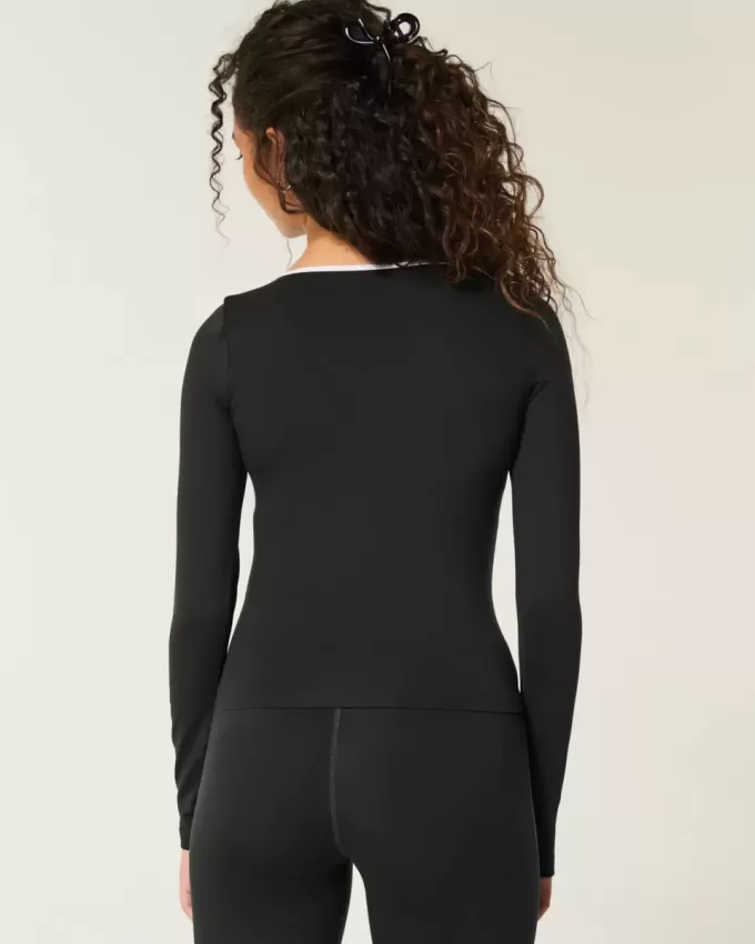 Gilly Hicks Active Tipped Wrap Top Gilly Hicks Active Tipped Wrap Top