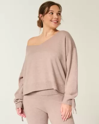 Gilly Hicks mysig off-the-shoulder rosetttröja