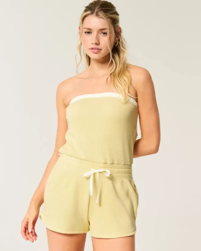 Gilly Hicks Mysig Strapless Waffle Onesie Gilly Hicks Mysig Strapless Waffle Onesie