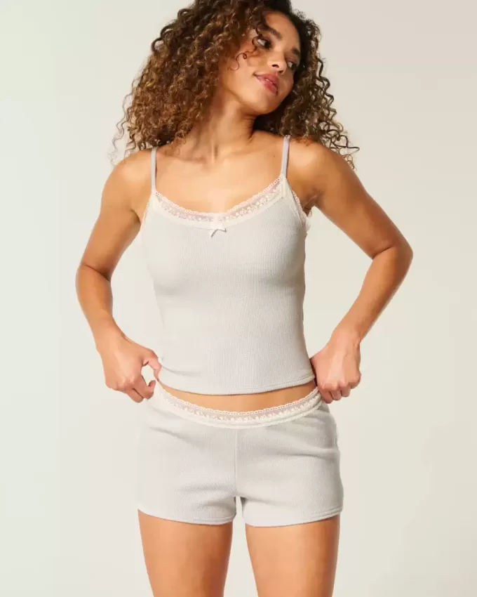 Gilly Hicks Shortie-shorts med våffelspets Gilly Hicks Shortie-shorts med våffelspets