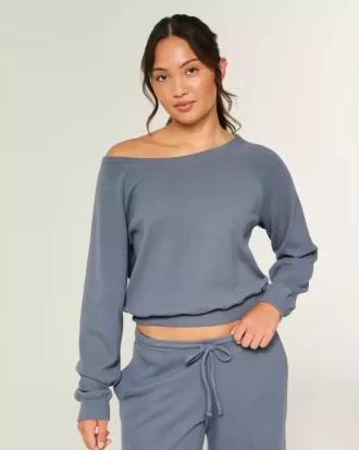 Gilly Hicks Waffle Off-the-Soulder Top