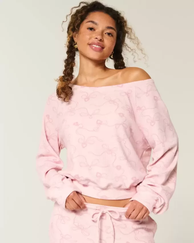 Gilly Hicks Waffle Off-the-Soulder Top Gilly Hicks Waffle Off-the-Soulder Top