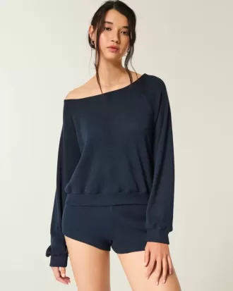Gilly Hicks Waffle Off-the-Soulder Top