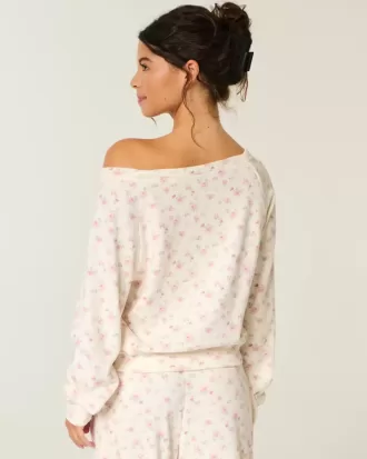 Gilly Hicks Waffle Off-the-Soulder Top