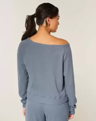 Gilly Hicks Waffle Off-the-Soulder Top