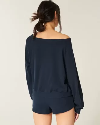 Gilly Hicks Waffle Off-the-Soulder Top
