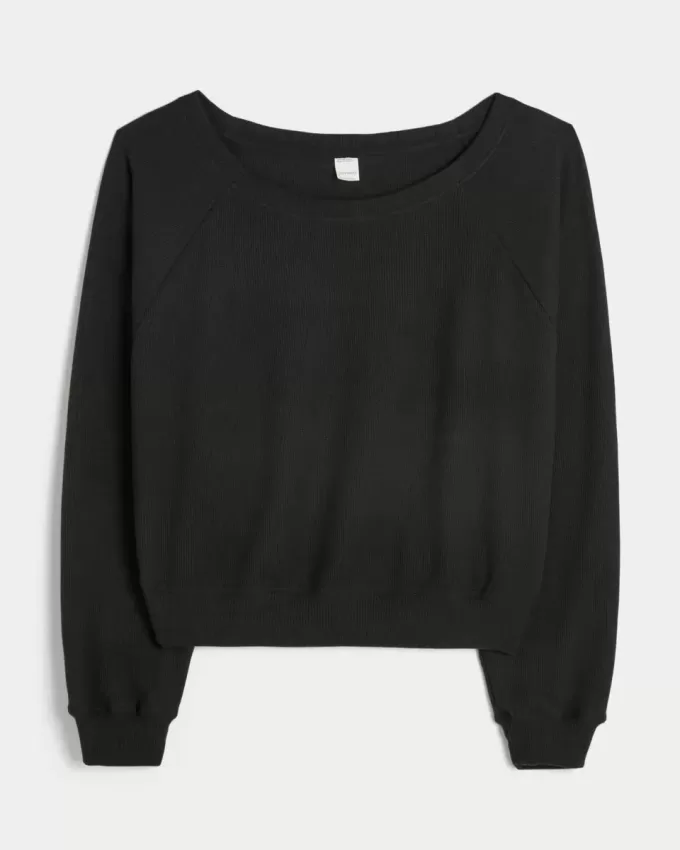 Gilly Hicks Waffle Off-the-Soulder Top Gilly Hicks Waffle Off-the-Soulder Top