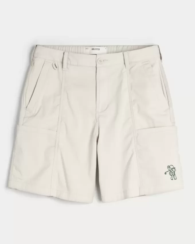Golfshorts som kyler över knäet