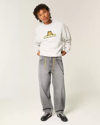 Gråa skater baggy jeans