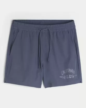 Grafiska aktiva shorts på mitten av låret