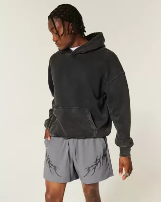 Grafiska aktiva shorts på mitten av låret