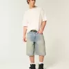Greased Medium Wash Super Baggy jeansshorts