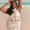 Halter Cover Up Miniklänning i virkad stil
