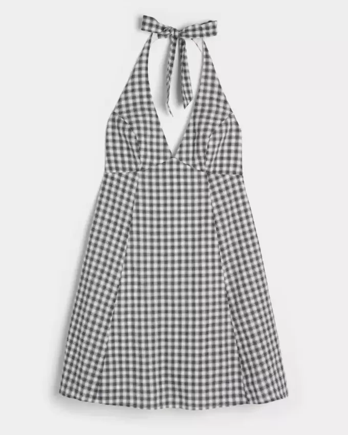 Halter miniklänning med öppen rygg Halter miniklänning med öppen rygg