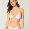 Halter Triangle Bikinitopp i virkad stil