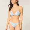 Halter Triangle Bikinitopp i virkad stil