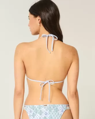 Halter Triangle Bikinitopp i virkad stil