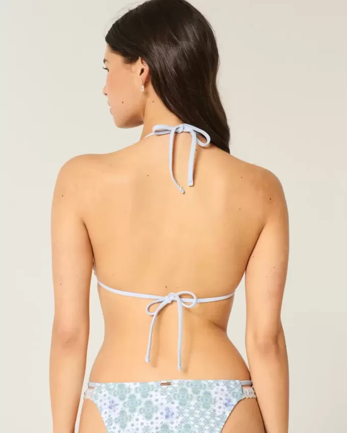 Halter Triangle Bikinitopp i virkad stil